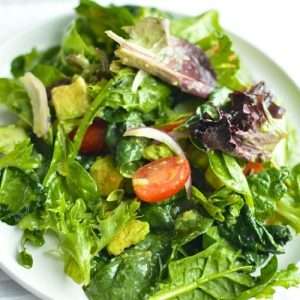 spinach arugula salad recipe card