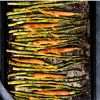 roasted carrots and asparagus featured