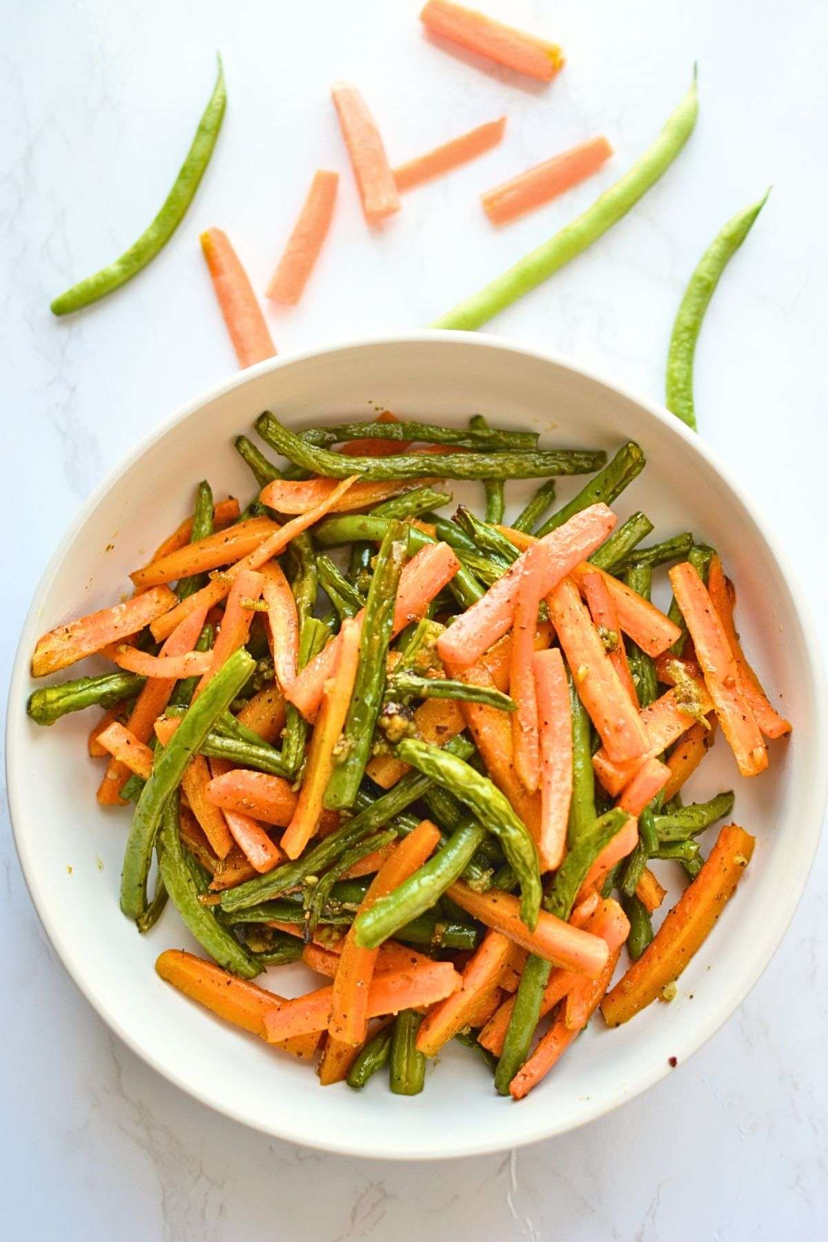 Roasted carrots and green beans-5