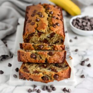 Diabetes friendly banana bread featured.